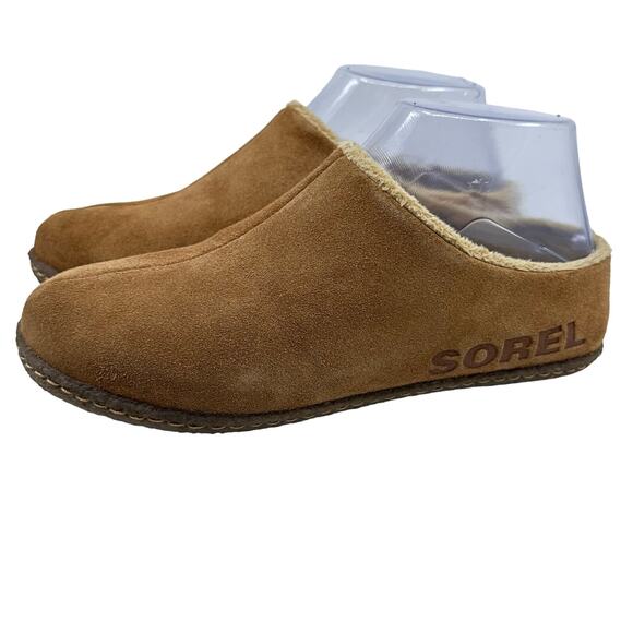 Sorel Lanner Ridge II Slippers Slip On Suede Mules Brown Kids/Youth Size US3 UK2 - Picture 5 of 8